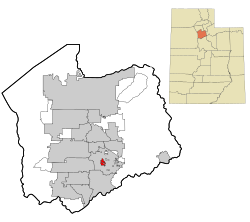 Salt Lake County Utah incorporated and unincorporated areas White City highlighted